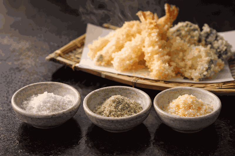 天ぷらの付け塩三種